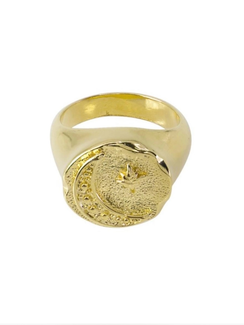 Size 9 - Gold Moon & Star Ring